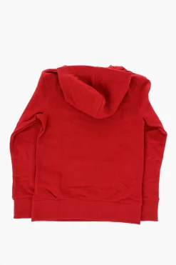 Online AIR JORDAN Felpa Hoodie in Tinta Unita con Logo a Contrasto Bambino Abbigliamento