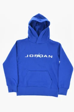 Discount AIR JORDAN Felpa Hoodie in Tinta Unita con Logo a Contrasto Bambino Abbigliamento
