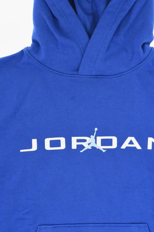 Discount AIR JORDAN Felpa Hoodie in Tinta Unita con Logo a Contrasto Bambino Abbigliamento