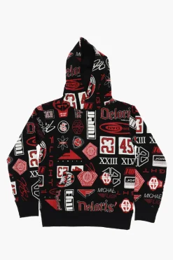 Best AIR JORDAN Felpa Hoodie Stampata All-Over Bambino Abbigliamento