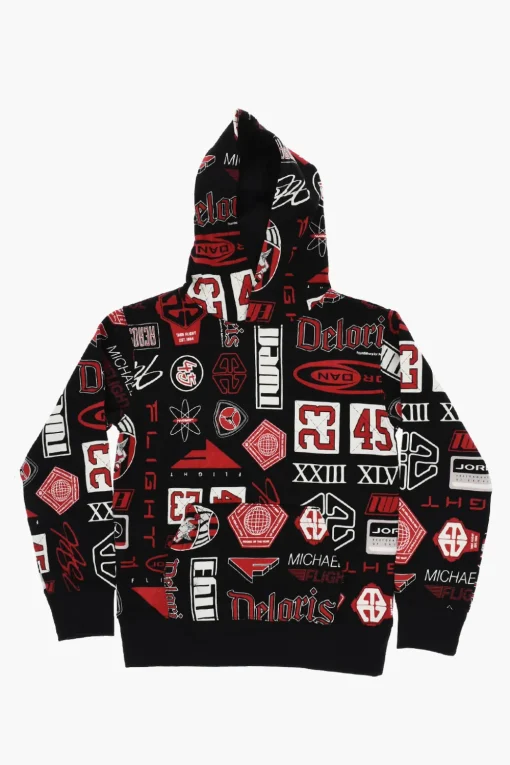 Best AIR JORDAN Felpa Hoodie Stampata All-Over Bambino Abbigliamento