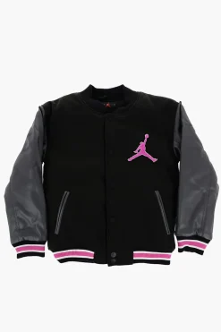 New AIR JORDAN Giubbotto Varsity Imbottito con Maniche in Ecopelle Abbigliamento