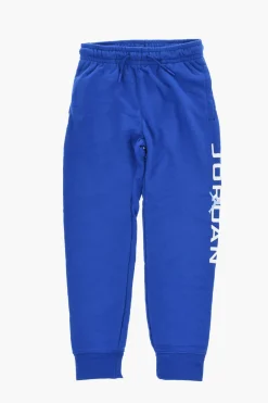 Hot AIR JORDAN Joggers in Cotone Garzato con Logo a Contrasto Bambino Abbigliamento