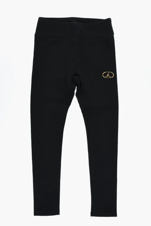 Fashion AIR JORDAN Leggings a Tinta unita con Logo Effetto Dorato Abbigliamento