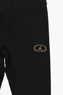 Fashion AIR JORDAN Leggings a Tinta unita con Logo Effetto Dorato Abbigliamento