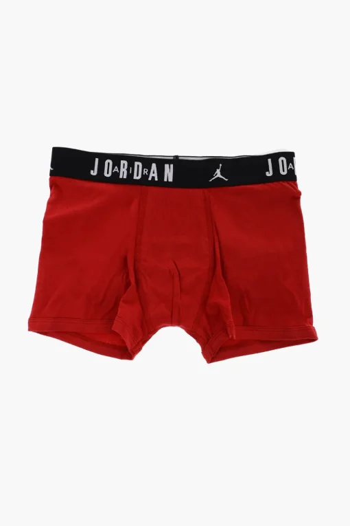 AIR JORDAN Set 3 Boxer in Cotone Stretch con Banda Elastica Logata>Nike KIDS Fashion