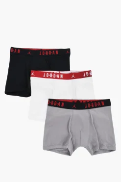 Sale AIR JORDAN Set 3 Paia di Boxer in Cotone Stretch con Banda Elastica Logata Bambino Abbigliamento