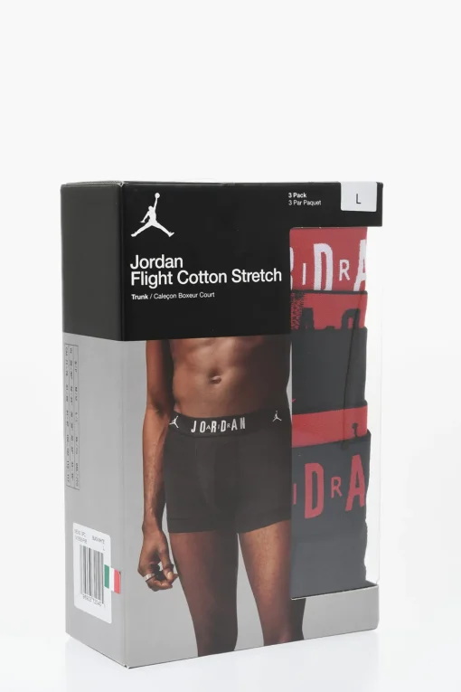 AIR JORDAN Set 3 Paia di Boxer in Cotone Stretch con Banda Elastica Logata>Nike Hot