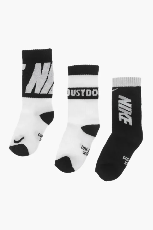 AIR JORDAN Set 3 Paia di Calzini Dri-Fit con Logo a Contrasto>Nike KIDS Sale