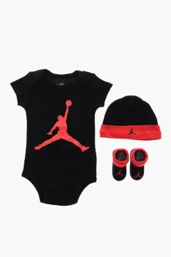 Clearance AIR JORDAN Set Body Beanie e scarpette in Cotone Bicolore Bambino Abbigliamento