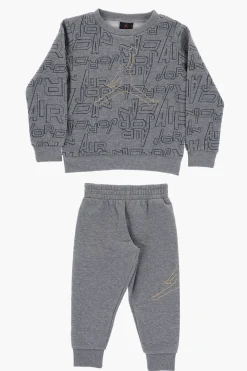 Sale AIR JORDAN Set Felpa Girocollo e Joggers TAKE FLIGHT B&G con Logo All-Over Bambino Abbigliamento