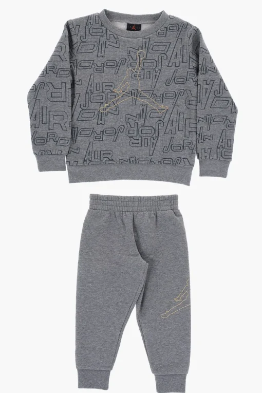 Sale AIR JORDAN Set Felpa Girocollo e Joggers TAKE FLIGHT B&G con Logo All-Over Bambino Abbigliamento