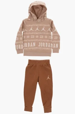 AIR JORDAN Set Felpa Hoodie e Joggers HOLIDAY con Logo All-Over>Nike KIDS Discount