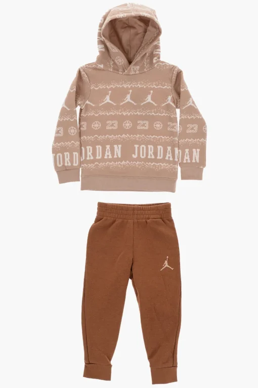 AIR JORDAN Set Felpa Hoodie e Joggers HOLIDAY con Logo All-Over>Nike KIDS Discount