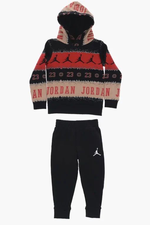 AIR JORDAN Set Felpa Hoodie e Joggers in Cotone Felpato>Nike KIDS Discount