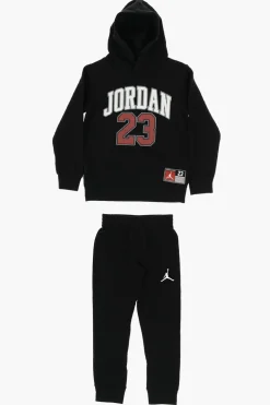 Sale AIR JORDAN Set Felpa Hoodie e Joggers in Cotone Felpato con Logo Stampato Bambino Abbigliamento