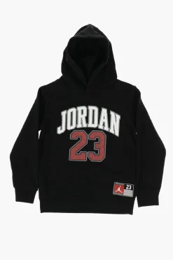 Sale AIR JORDAN Set Felpa Hoodie e Joggers in Cotone Felpato con Logo Stampato Bambino Abbigliamento