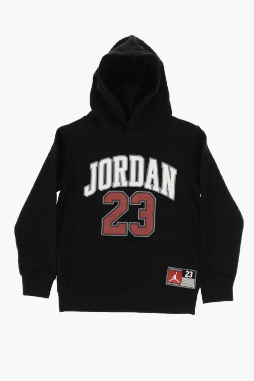 Sale AIR JORDAN Set Felpa Hoodie e Joggers in Cotone Felpato con Logo Stampato Bambino Abbigliamento