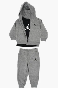 Discount AIR JORDAN Set Felpa Joggers e T-Shirt con Logo Stampato Bambino Abbigliamento