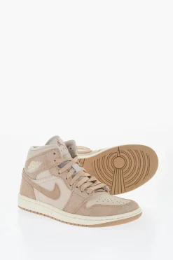 New AIR JORDAN Sneakers Alte In Pelle e Suede con Logo Donna Sneaker