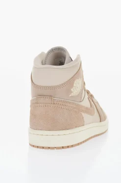 New AIR JORDAN Sneakers Alte In Pelle e Suede con Logo Donna Sneaker