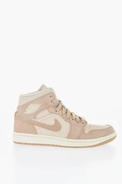 New AIR JORDAN Sneakers Alte In Pelle e Suede con Logo Donna Sneaker