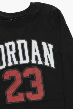 AIR JORDAN T-Shirt a Manica Lunga con Logo in Rilievo>Nike KIDS Hot