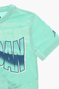 AIR JORDAN T-Shirt Girocollo in Misto cotone con Maxi Stampa Frontale>Nike KIDS New