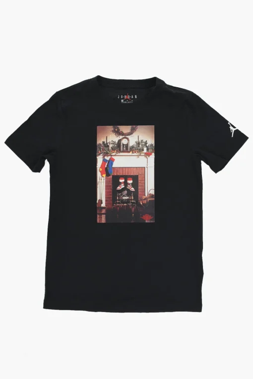 Online AIR JORDAN T-Shirt Girocollo a Maniche Lunghe con Stampa Frontale Bambino Abbigliamento