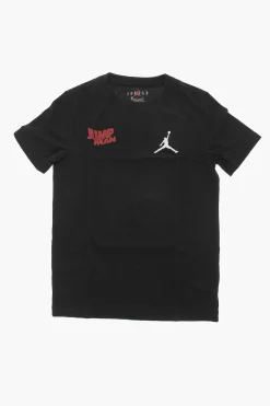 Hot AIR JORDAN T-Shirt Girocollo con Maxi Stampa Frontale Bambino Abbigliamento