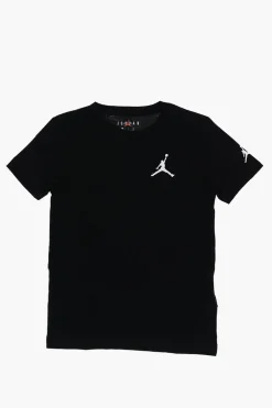 New AIR JORDAN T-Shirt Girocollo con Ricamo Frontale Bambino Abbigliamento