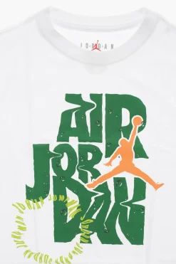New AIR JORDAN T-Shirt Girocollo con Maxi Stampa Frontale Bambino Abbigliamento