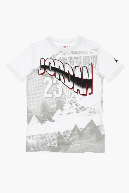 Online AIR JORDAN T-Shirt Girocollo WAVY MOTION JUMPMAN Stampata Bambino Abbigliamento
