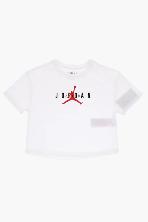 New AIR JORDAN T-Shirt Girocollo con Logo Stampato Bambino Abbigliamento