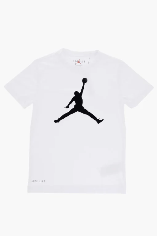 Fashion AIR JORDAN T-shirt Girocollo con Maxi Stampa Frontale Bambino Abbigliamento