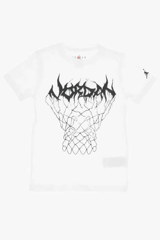 Discount AIR JORDAN T-shirt Girocollo con Maxi Stampa Bambino Abbigliamento