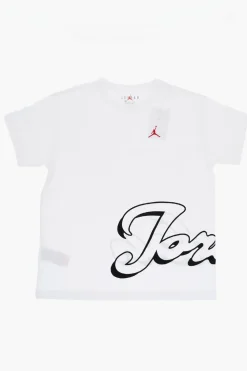 Clearance AIR JORDAN T-Shirt Girocollo in Tinta Unita con Logo Stampato Abbigliamento