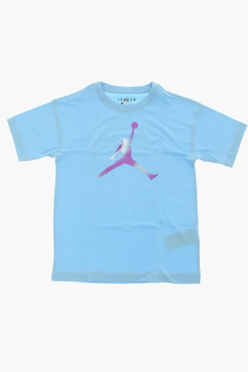 Best AIR JORDAN T-Shirt Girocollo in Tinta Unita con Stampa Sfumata Abbigliamento