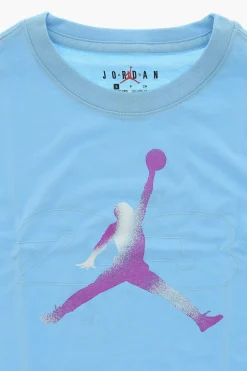 Best AIR JORDAN T-Shirt Girocollo in Tinta Unita con Stampa Sfumata Abbigliamento
