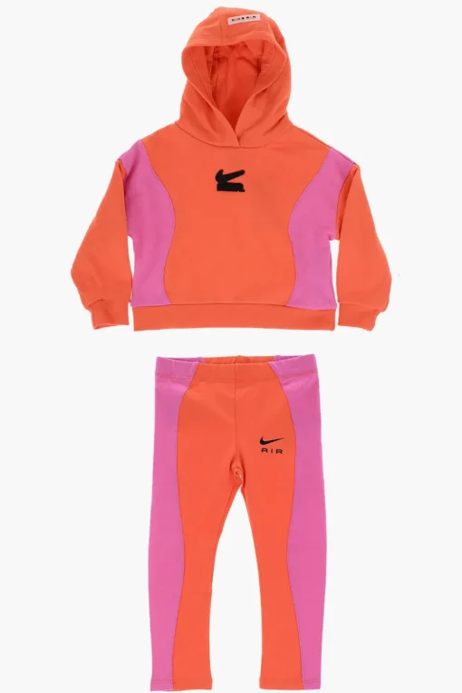 New AIR Set Felpa Hoodie e Leggings Bicolore Abbigliamento