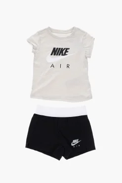 Sale AIR Set T-shirt Girocollo e Shorts con Elastico in Vita Abbigliamento