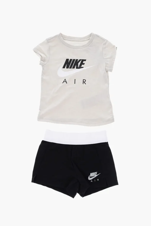 Sale AIR Set T-shirt Girocollo e Shorts con Elastico in Vita Abbigliamento