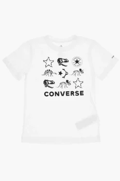 Fashion ALL STAR CHCUK TAYLOR Set T-shirt Girocollo e Joggers con Stampa Dinosuaro Bambino Abbigliamento