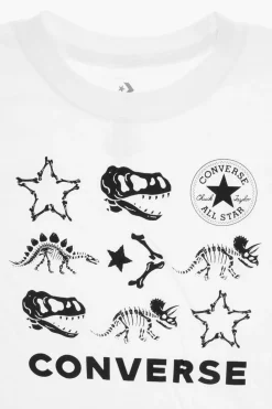 Fashion ALL STAR CHCUK TAYLOR Set T-shirt Girocollo e Joggers con Stampa Dinosuaro Bambino Abbigliamento