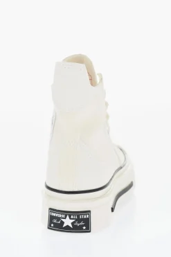 Discount ALL STAR CHUCK TAYLOR 70 Sneakers Alte in Canvas con Dettagli in Ecopelle e Punta Squadrata Donna Sneaker