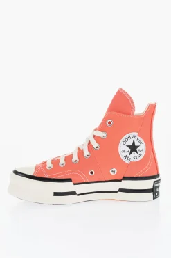 New ALL STAR CHUCK TAYLOR 70 Sneakers Alte CHUCK 70 PLUS in Canvas con Design Asimmetrico e Platform 3.5cm Donna Sneaker
