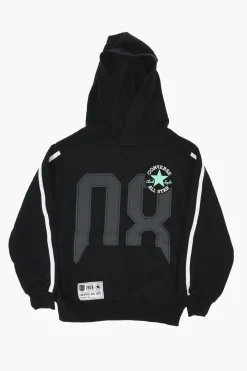 Sale ALL STAR CHUCK TAYLOR Felpa Hoodie REMIX Con Bande Laterali a Contrasto e Logo in Rilievo Bambino Abbigliamento
