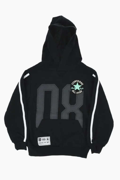 Sale ALL STAR CHUCK TAYLOR Felpa Hoodie REMIX Con Bande Laterali a Contrasto e Logo in Rilievo Bambino Abbigliamento