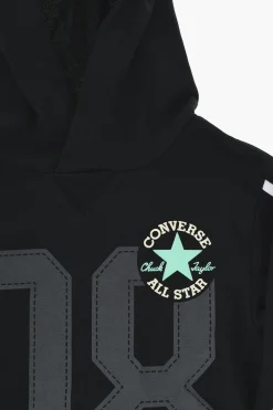 Sale ALL STAR CHUCK TAYLOR Felpa Hoodie REMIX Con Bande Laterali a Contrasto e Logo in Rilievo Bambino Abbigliamento