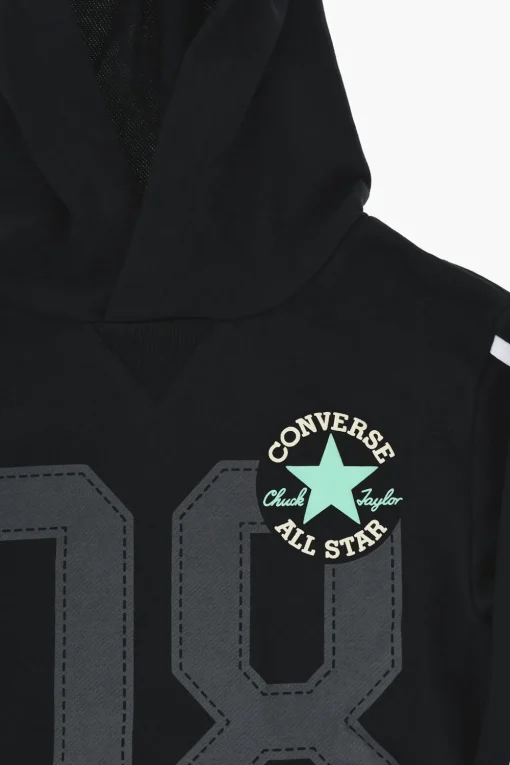 Sale ALL STAR CHUCK TAYLOR Felpa Hoodie REMIX Con Bande Laterali a Contrasto e Logo in Rilievo Bambino Abbigliamento